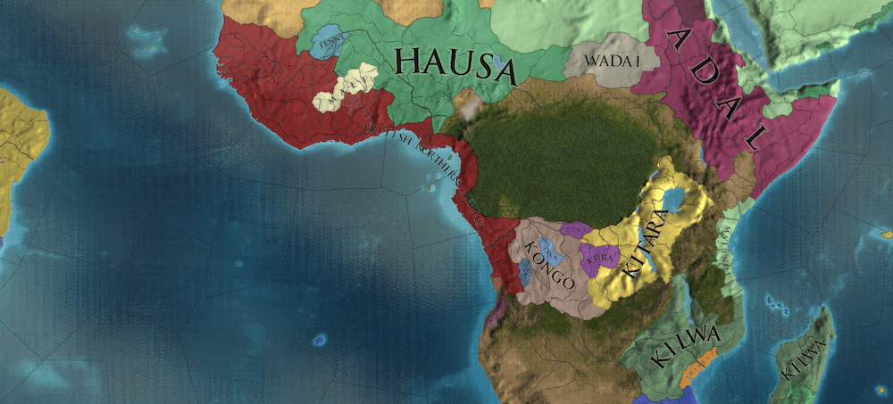 Expanding into South Africa as Great Britain in Europa Universalis 4