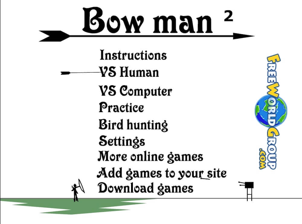 The main menu of Bowman 2