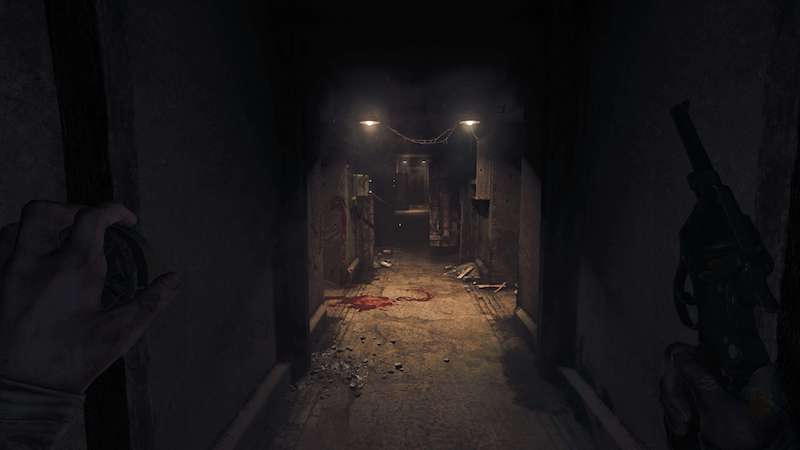 Walking down a hallway in Amnesia: The Bunker