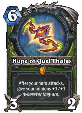 Hope of Quel'Thalas legendary Hunter card in Hearthstone