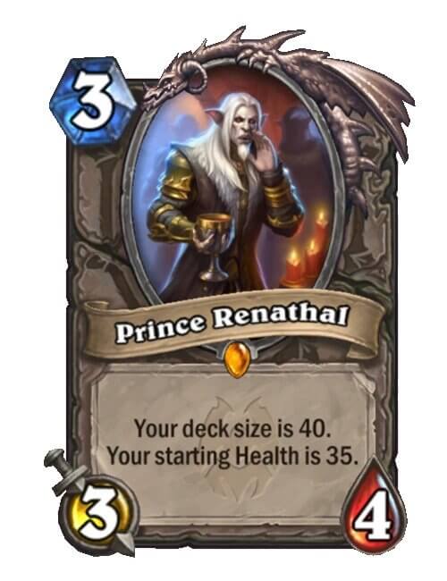 Prince Renathal in Hearthstone
