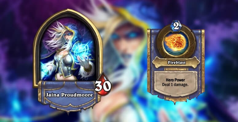 The Mage class and hero power in Hearthstone